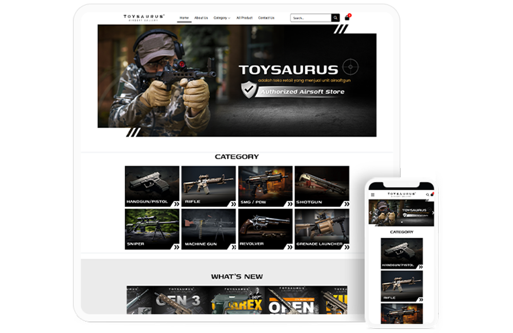 Create airsoftgun ecommerce website